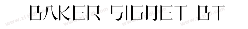 英文 Baker signet BT字体转换